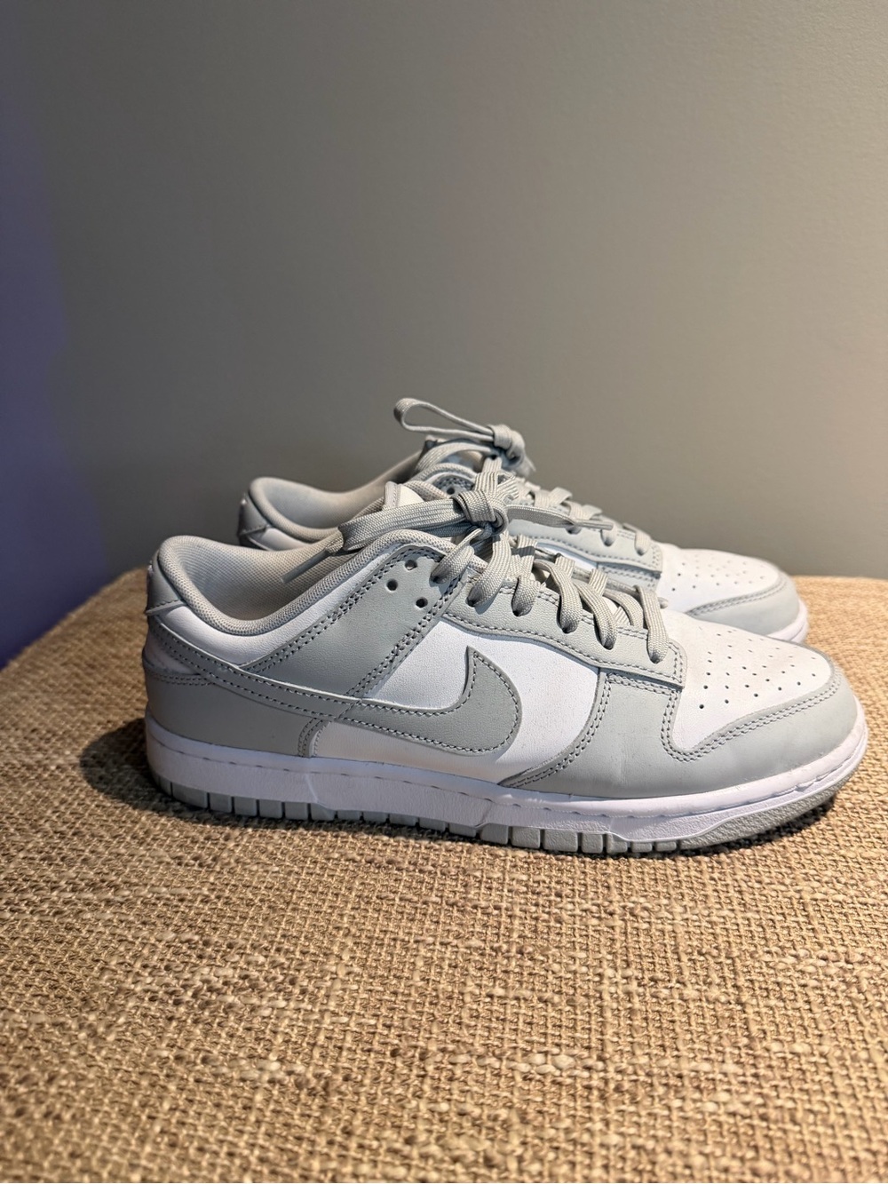Nike Dunk Sneakers in Light Gray and White